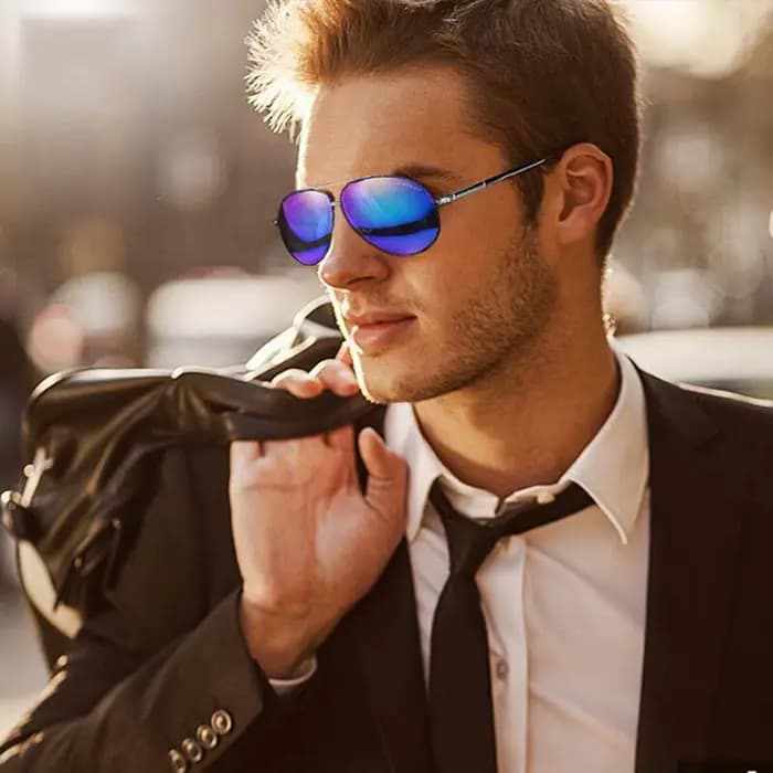 Lunettes de soleil pour hommes Vision jour et nuit conduite pêche Anti-UV tendance nuances