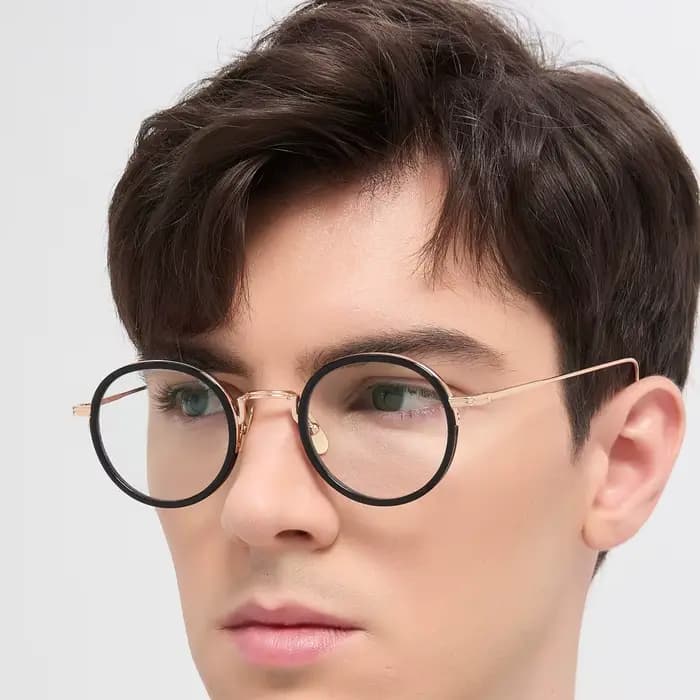 New York TBX906 rétro rond monture de lunettes Super léger Air pur titane montures