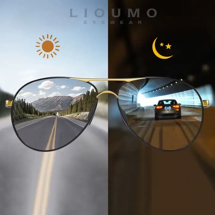 LIvissed MO Pilot-Lunettes de soleil polarisées photochromiques pour hommes et femmes, lunettes de c