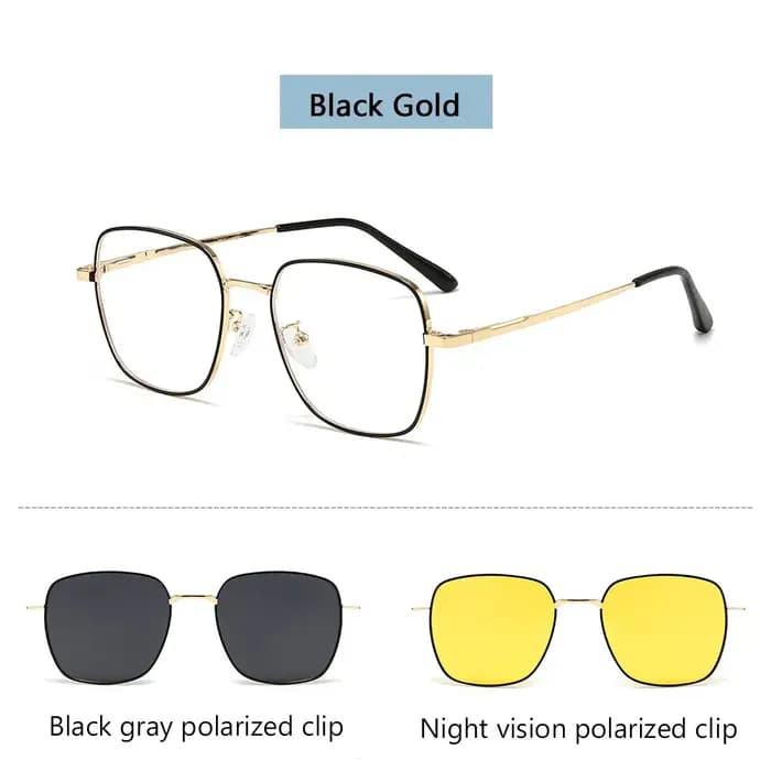 Lunettes de lecture polarisées magnétiques à clipser pour hommes et femmes