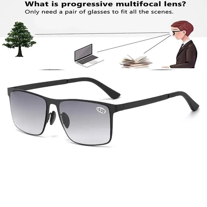 Lunettes de soleil de lecture multifocales progressives