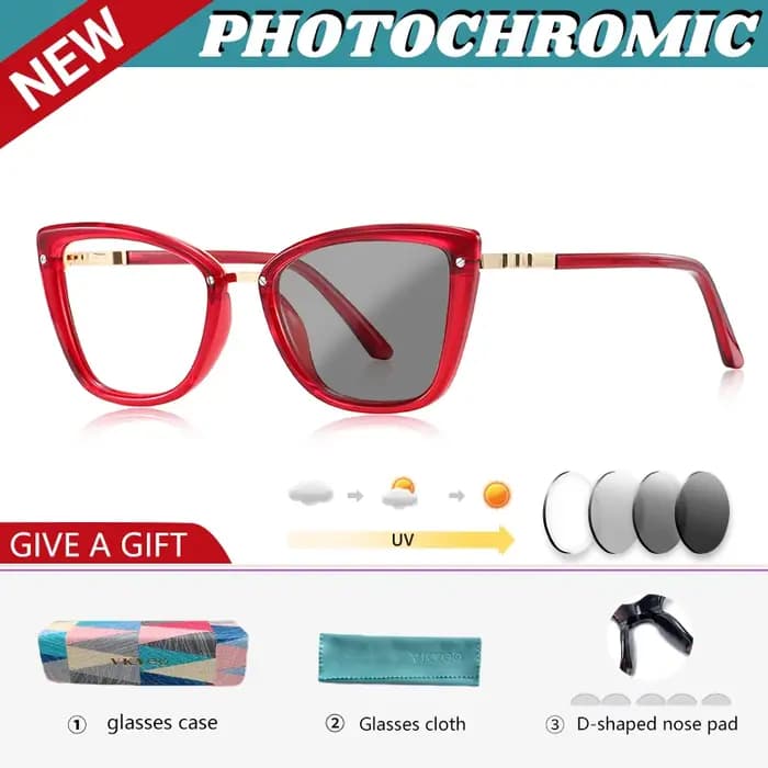 VKYEE géométrique minimaliste conception personnalisée Anti-lumière bleue lunettes photochromiques personnalisables lune