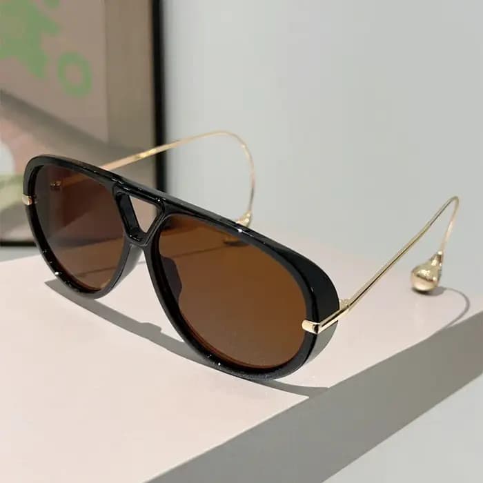 GM LUMIAS lunettes de soleil pilote surdimensionnées nouveau dans la mode Double pont dégradé