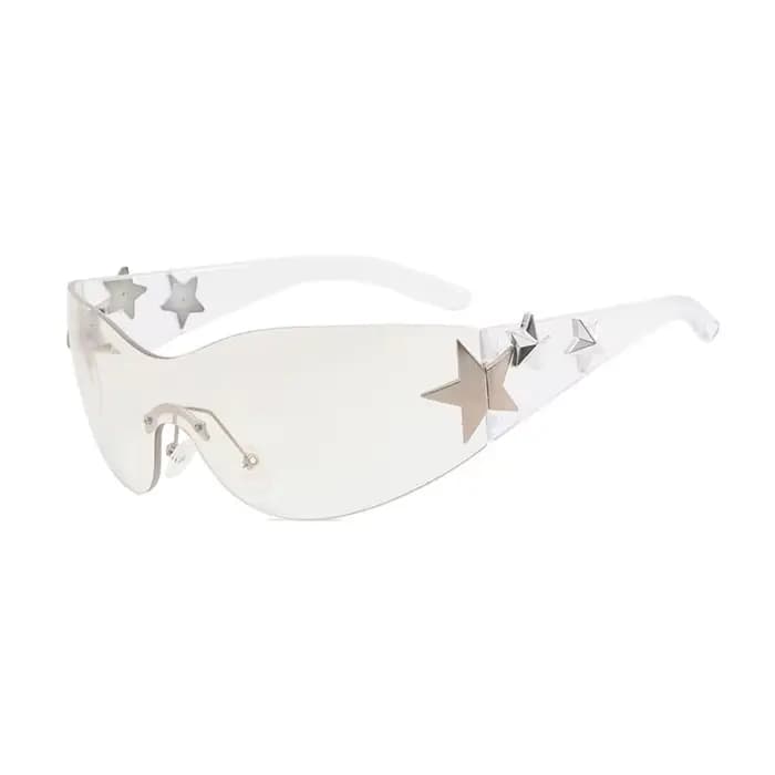 Lunettes de soleil à grande monture décorative pour hommes et femmes, Style Y2K, Cool, pour fête d'é
