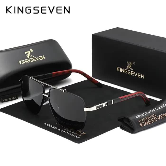 KINGSEVEN nouvelles lunettes de soleil de luxe hommes UV400 carré grand cadre lunettes polarisées ho