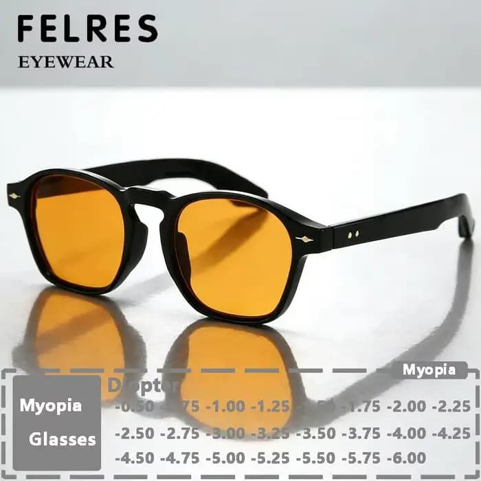 Lunettes de soleil de créateur à verres orange pour hommes et femmes