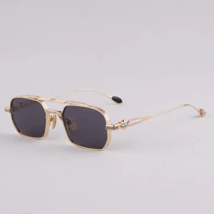 Lunettes de soleil JMM de luxe rétro à monture dorée pour hommes et femmes