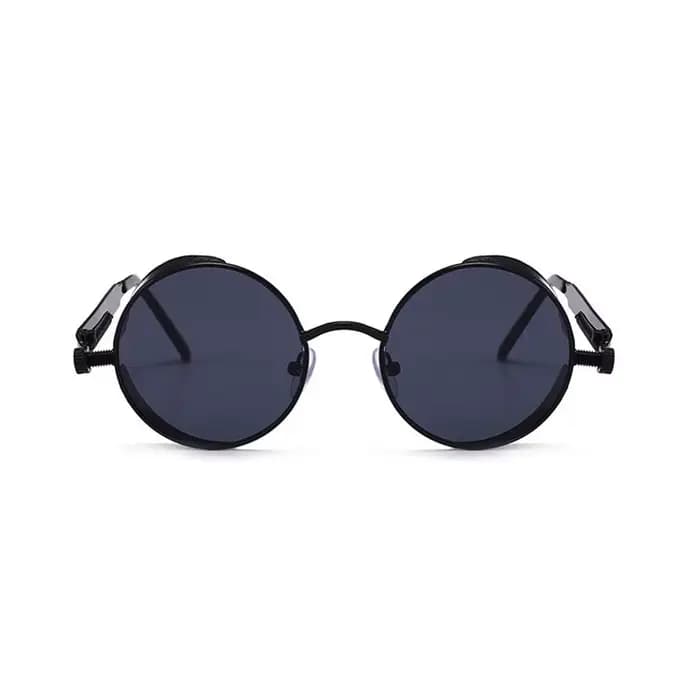 VIVIBEE Lunettes de soleil vintage steampunk rouges pour hommes