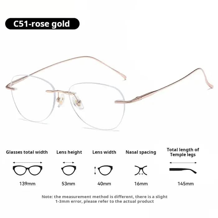 MOMOJA 2025 nouveau ovale sans monture lunettes cadre hommes femmes mode ultraléger
