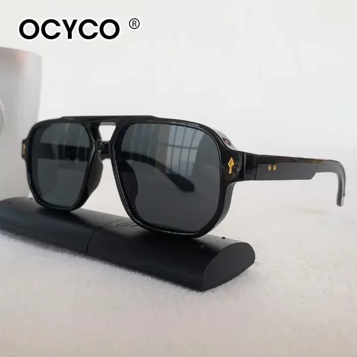 OCYCO 2026 Lunettes de soleil vintage à double pont pour hommes