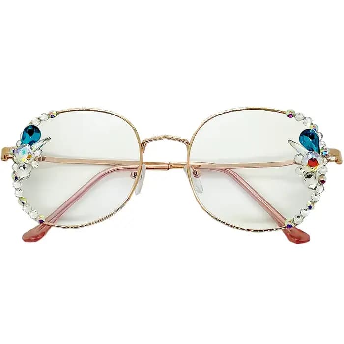 Lunettes carrées avec diamants brillants pour femmes
