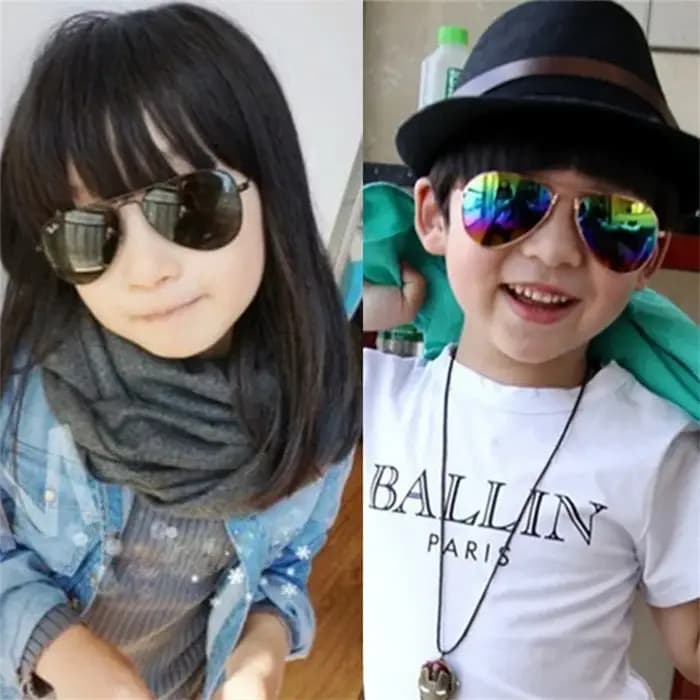 Nouvelles lunettes de soleil vintage nouvelle mode bébé enfants garçon fille pilote lunettes de sole