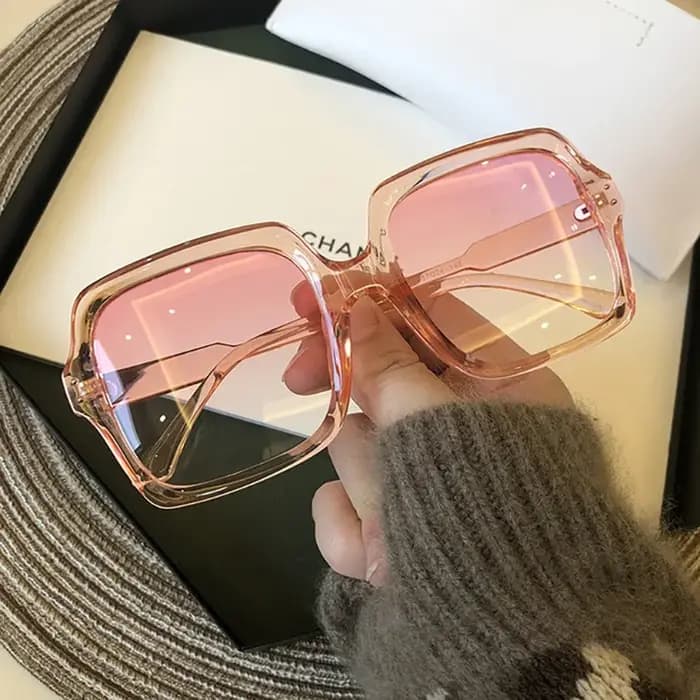Lunettes de soleil vintage surdimensionnées pour femmes