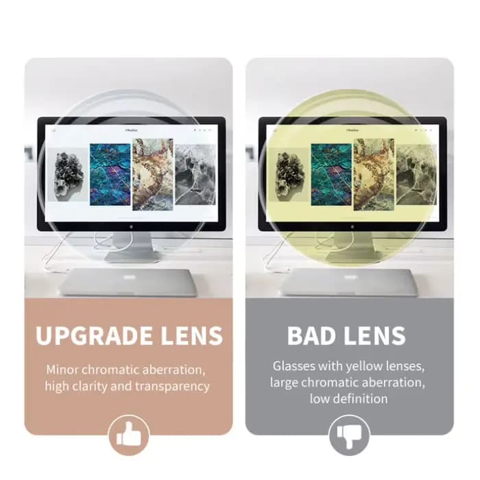 HANDOER lunettes bloquant la lumière bleue cadre UV400