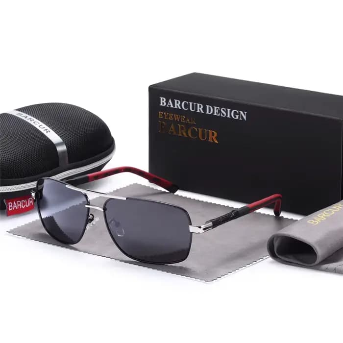 BARCUR Rectangle lunettes de soleil polarisées conduite