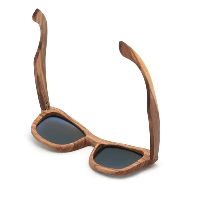 Lunettes de soleil en bois avec étui pour hommes et femmes