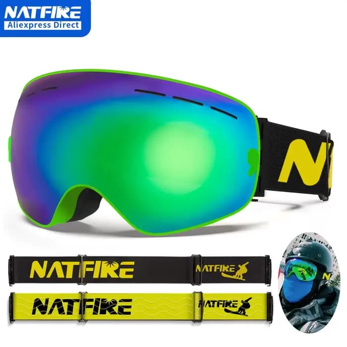 Lunettes de Ski Anti-buée Double couche UV400 grandes