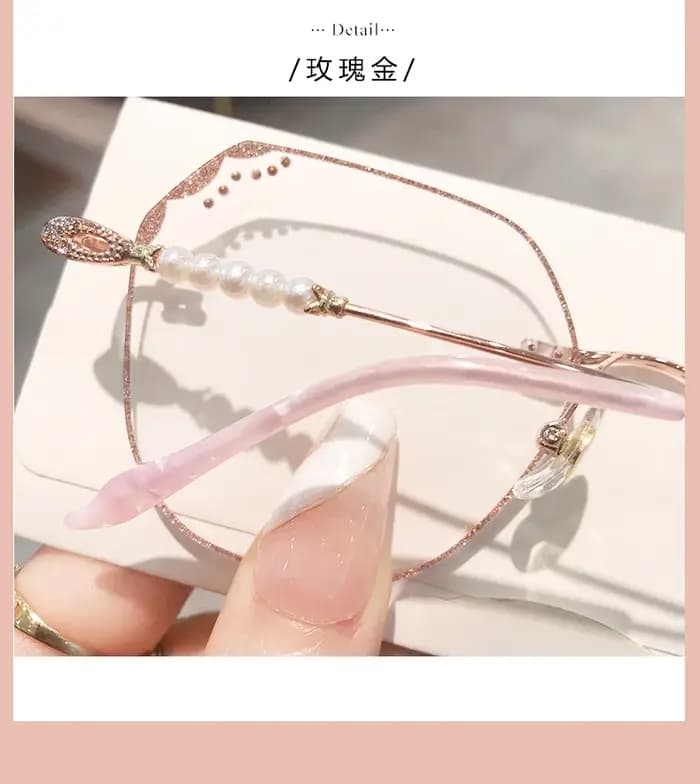ALICIA femmes mode rétro lunettes de luxe sans monture lunettes Ultra léger alliage lunettes optique