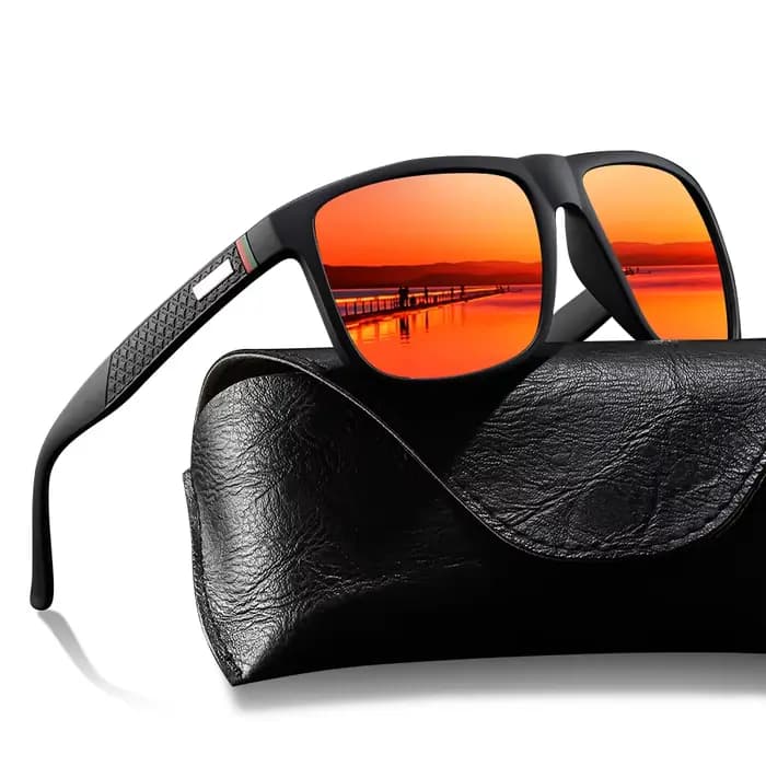Lunettes de soleil vintage à carreaux carrés, style classique, unisexe, pour la pêche, la conduite,