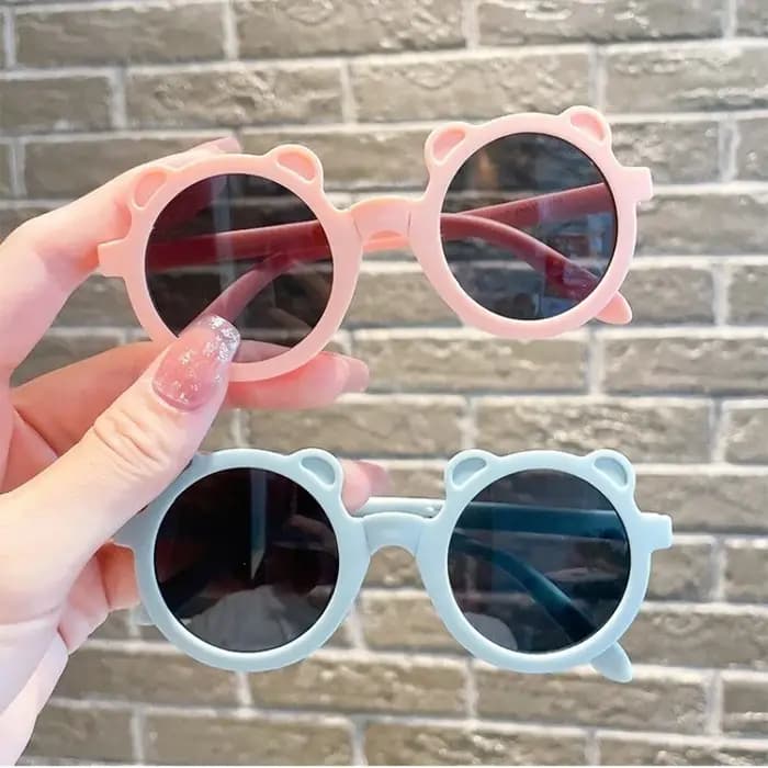 2 paires de lunettes de soleil pliables tendance en forme d'ours