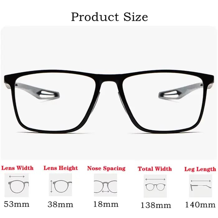 YIMARUILI Ultra-léger antidérapant Flexible carré basket-ball myopie optique Prescription lunettes d