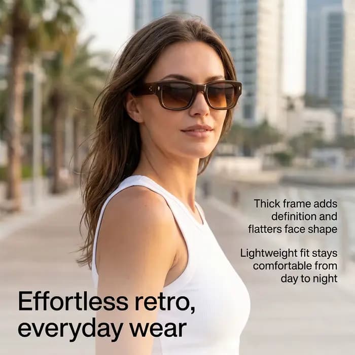 Lunettes de soleil carrées UV400 Protection Homme Femme Tendance 2026 Vintage Rétro Luxe Mode Gafas De Sol