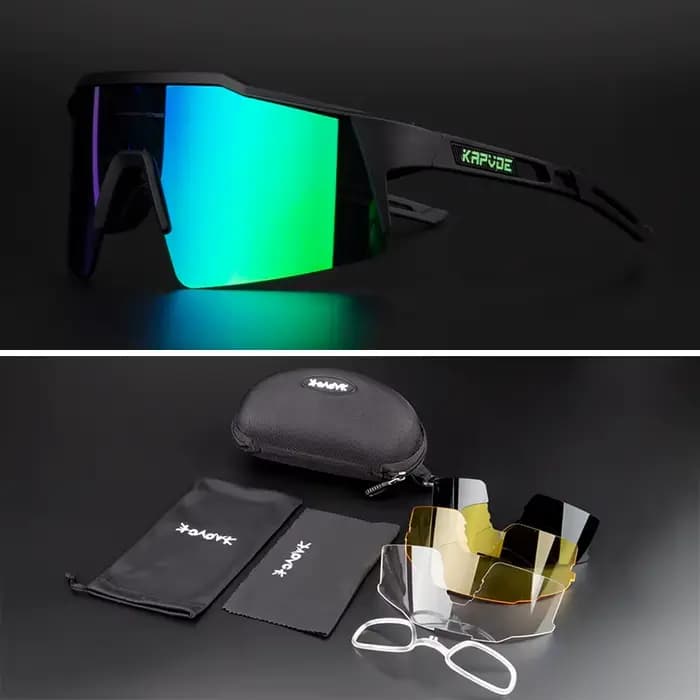 Lunettes de soleil polarisées à 4 lentilles pour hommes et femmes