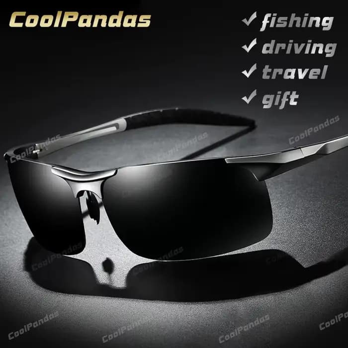 Aluminium magnésium hommes lunettes de soleil polarisées Aviation conduite