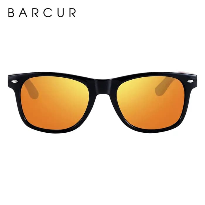 BARCUR-Lunettes de soleil en bois de zèbre naturel pour hommes et femmes, lunettes polarisées, verre