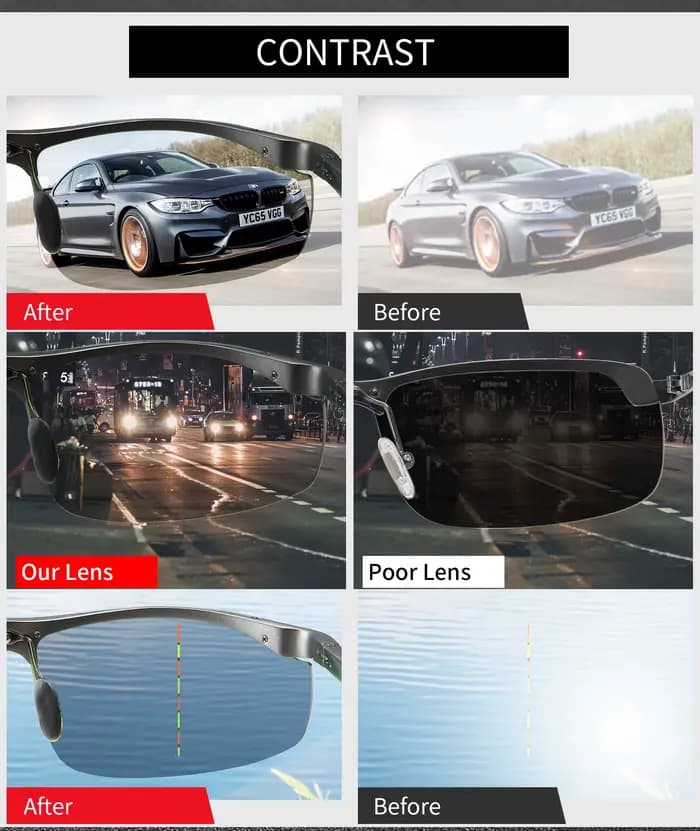 Lunettes de soleil polarisées sans bords pour homme, verres de jour, pour Vision nocturne, photochro