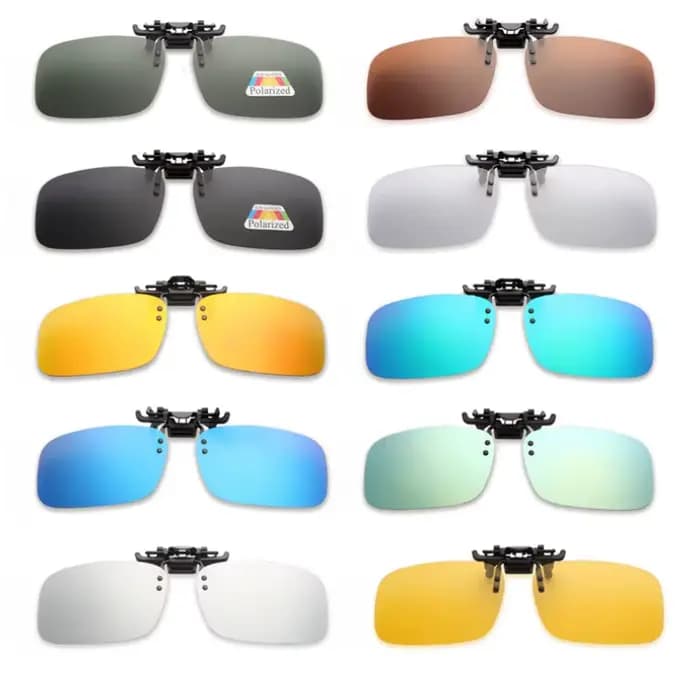 1 pièces Vintage polarisé Clip sur lunettes de soleil pour femmes hommes UV400 HD conduite Vision nocturne myopie