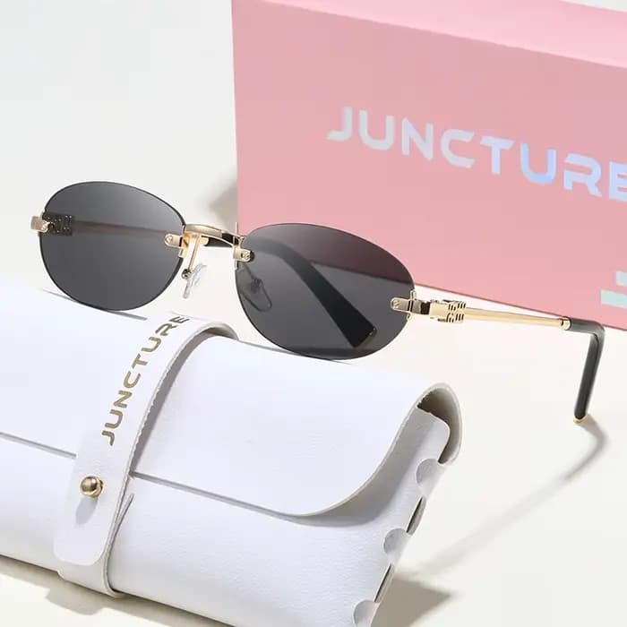 JUNCTURE mode populaire lunettes De soleil ovales pour femme homme voyage UV400 nuances femmes homme