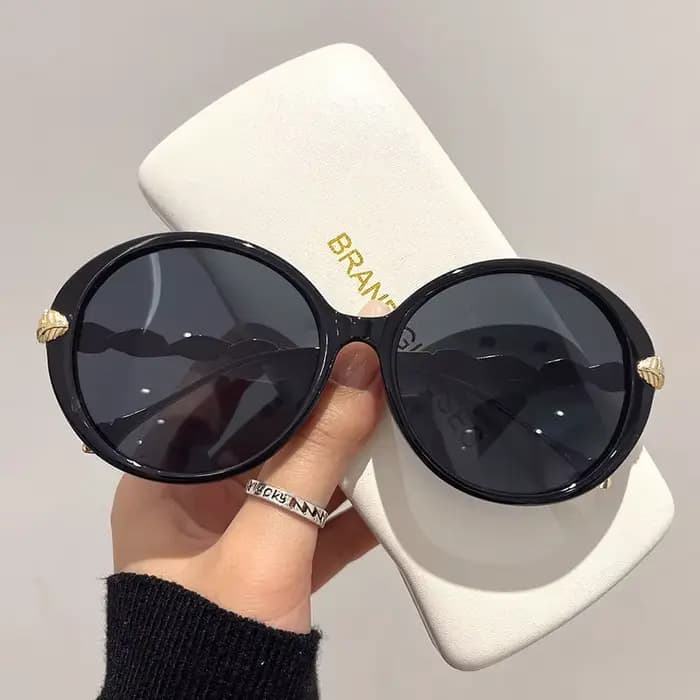 Lunettes De Soleil rondes femmes 2023 surdimensionné luxe mode