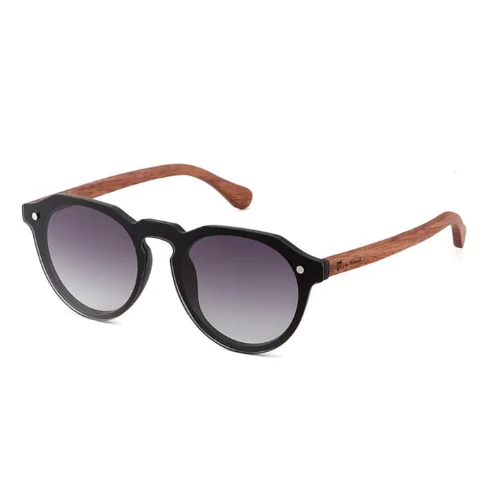 Lunettes de soleil vintage de luxe Hu Wood pour femmes