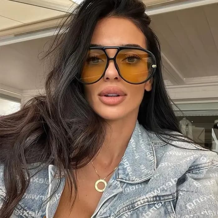 Femmes marque concepteur De luxe lunettes De soleil sexe Vintage surdimensionné lunettes De soleil f