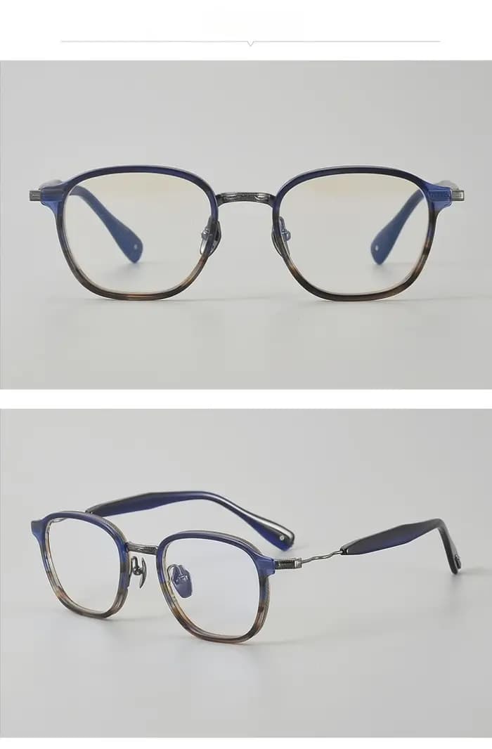 Lunettes en titane, montures ovales vintage en acétate faites à la main pour femmes et hommes