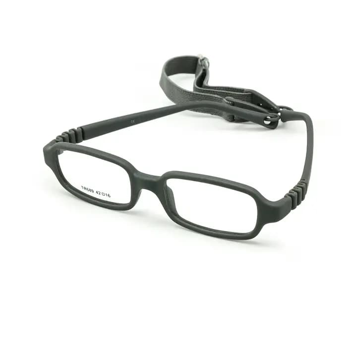 Lunettes pliables pour enfants, taille 42mm, avec cordon sans vis, monture de lunettes flexibles une pièce