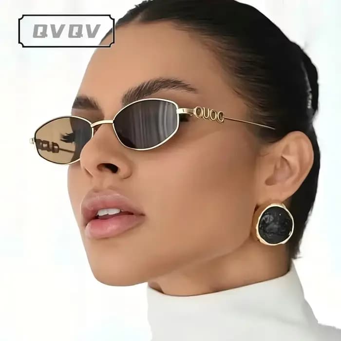 Lunettes de soleil polygonales ovales tendance pour femmes