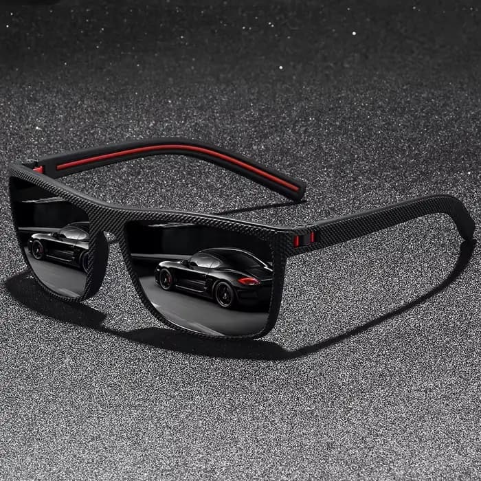 Classique Vintage motif à carreaux carré lunettes de soleil hommes femmes mode pêche conduite homme