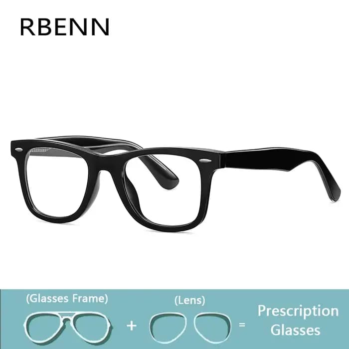 RBENN TR90 lunettes de Prescription progressives hommes conception classique Anti lumière bleue