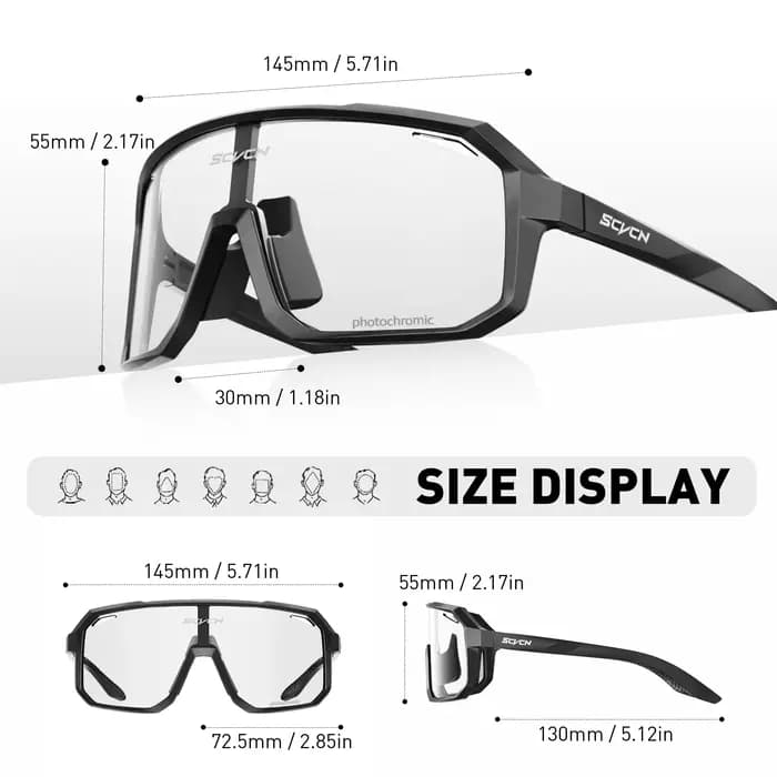 SCVCN nouvelles lunettes de cyclisme photochromiques moto vélo équitation Sport de plein air cyclism