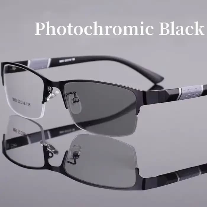 Lunettes de soleil photochromiques intelligentes pour femmes d'affaires et hommes, demi-monture en m