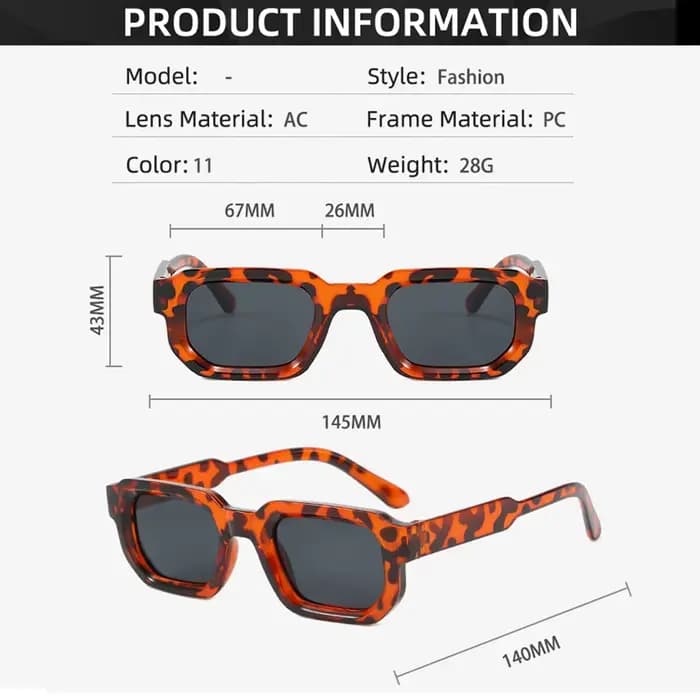 Nouvelles lunettes de soleil vintage à monture rectangulaire pour hommes