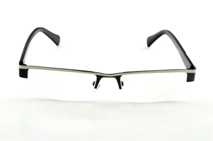 Lunettes de lecture à revêtement multicouche demi-jante en alliage de titane, style professionnel, 0