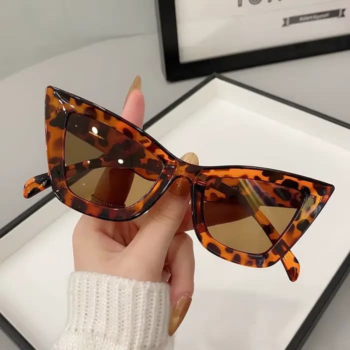 Lunettes de soleil carrées Vintage à grande monture pour femmes et hommes, lunettes de soleil œil de