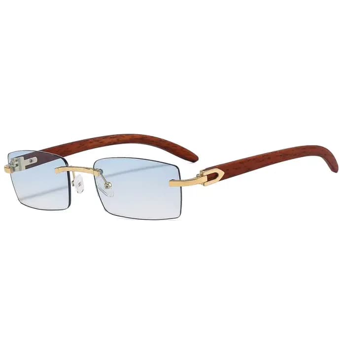 Lunettes carrées sans cadre de style européen et américain pour hommes et femmes