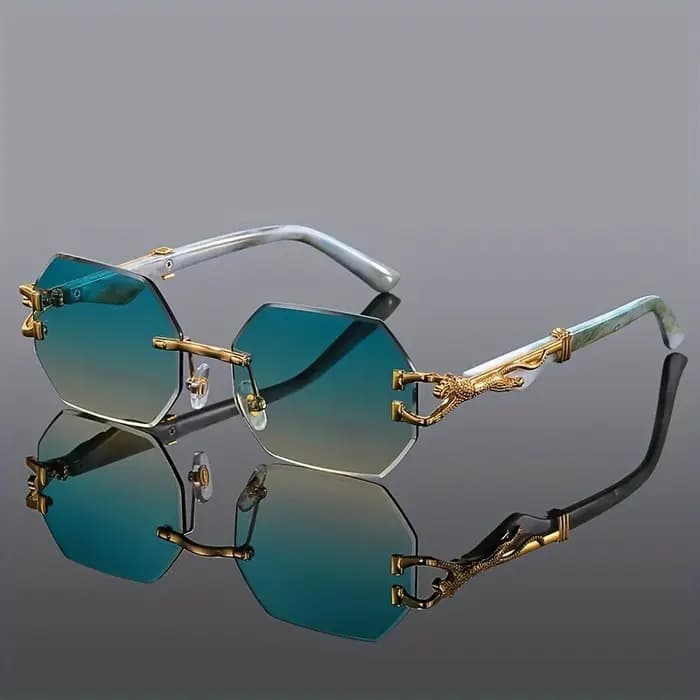 Lunettes de sport à imprimé léopard géométrique pour femmes