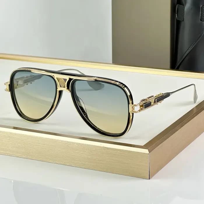 Lunettes de soleil GRAND-DECADE de styliste classique pour hommes et femmes, alliage dégradé, qualité supérieure, Design de marque, lunettes optiques UV400 avec étui