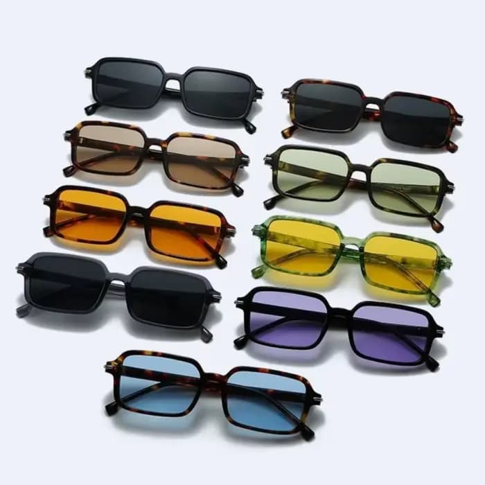 Lunettes de soleil rectangulaires à la mode pour hommes et femmes