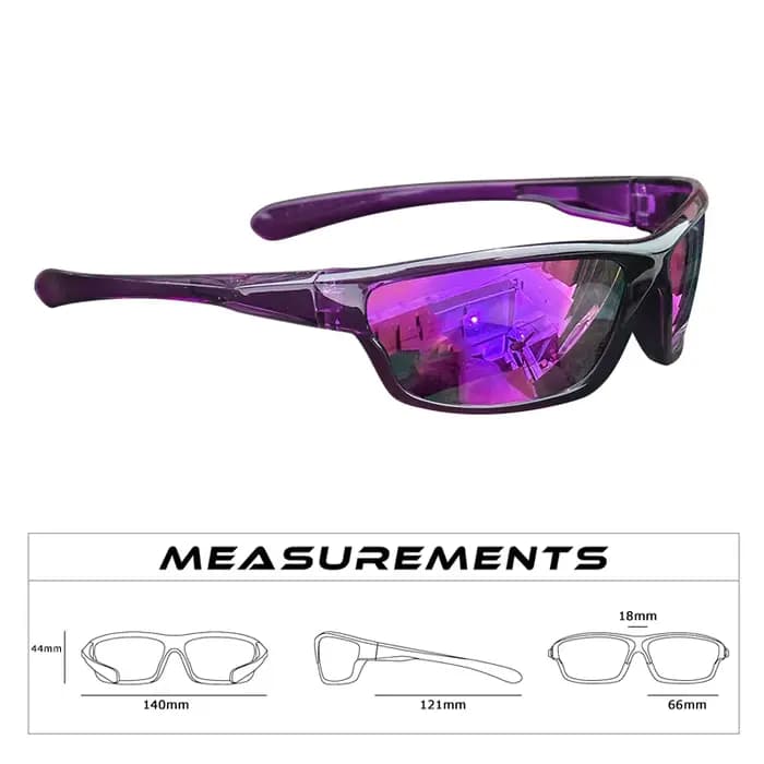 Lunettes de soleil polarisées de sport à la mode – Monture colorée transparente – Parfaites pour le cyclisme